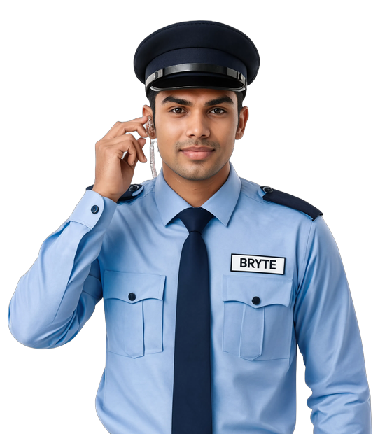 BRYTE event security officer with earpiece in Pune